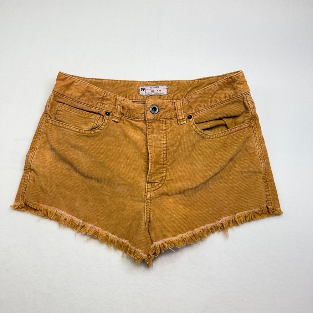 Free People Size 28 Tan Distressed Jean Shorts